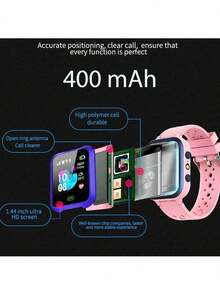 Reloj inteligente con GPS para niños y niñas de 3 a 15 años, con rastreo en tiempo real, resistente al agua, reloj con teléfono celular, videollamada, SOS, alarma, cámara, cerca geográfica, podómetro, anti-pérdida y localizador - Multicolor - Ver 8