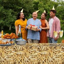 108*54-calowy jednorazowy plastikowy obrus, motyw kowbojski z Dzikiego Zachodu, odpowiedni na imprezę o tematyce rolniczej, przyjęcie urodzinowe, dekorację piknikową na kempingu - Wielokolorowe - Zobacz 7