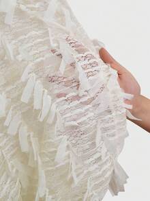 轻盈透明夏季性感露背系带V领紧身迷你连衣裙，适合海滩度假 - 白色 - 查看 7