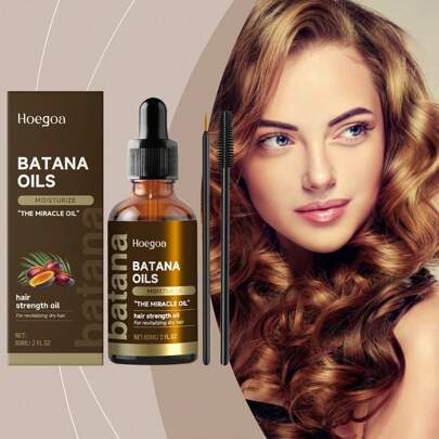 Batana Hair Oil, Gentle And Non-Irritating, Batana Hair Nourishing Oil Reduces Fragile Hair, Leaves Hair Soft, Shiny, Natural And Fluffy, Not Frizzy