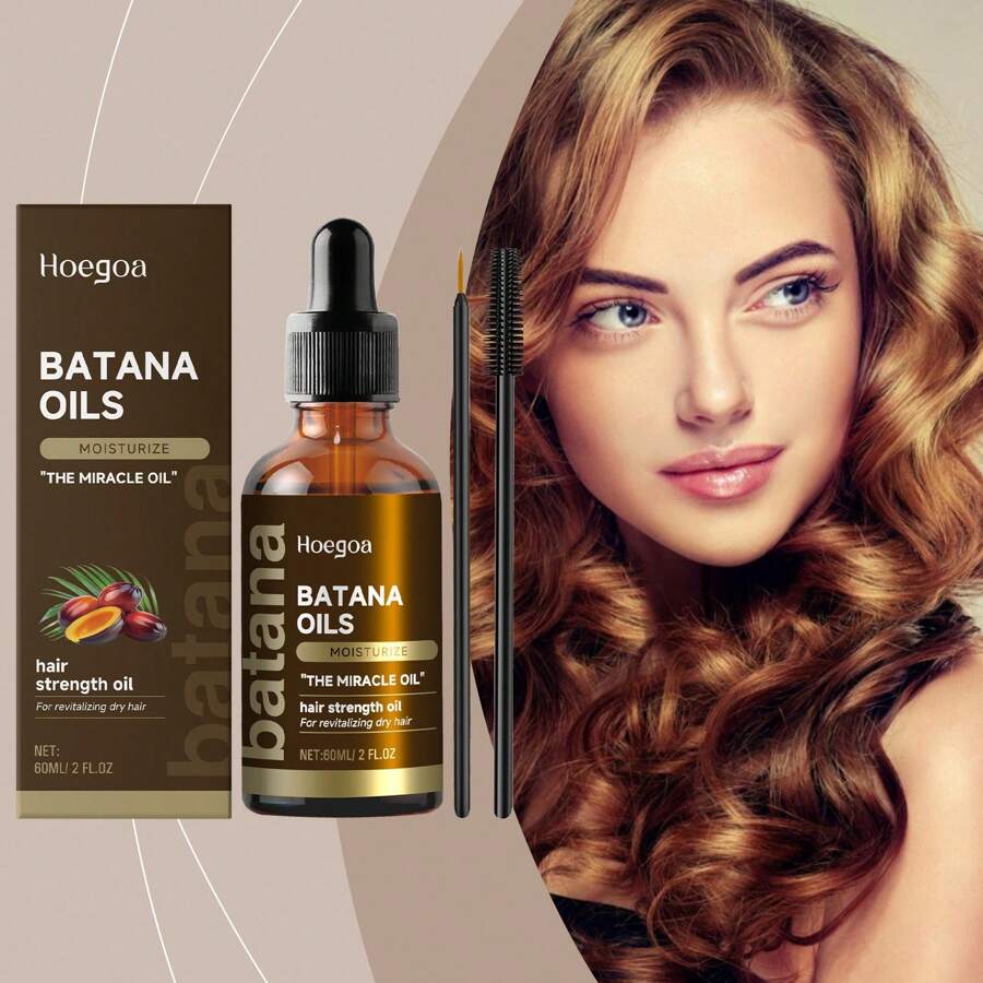 Batana Hair Oil, Gentle And Non-Irritating, Batana Hair Nourishing Oil Reduces Fragile Hair, Leaves Hair Soft, Shiny, Natural And Fluffy, Not Frizzy - 60ml - View 1