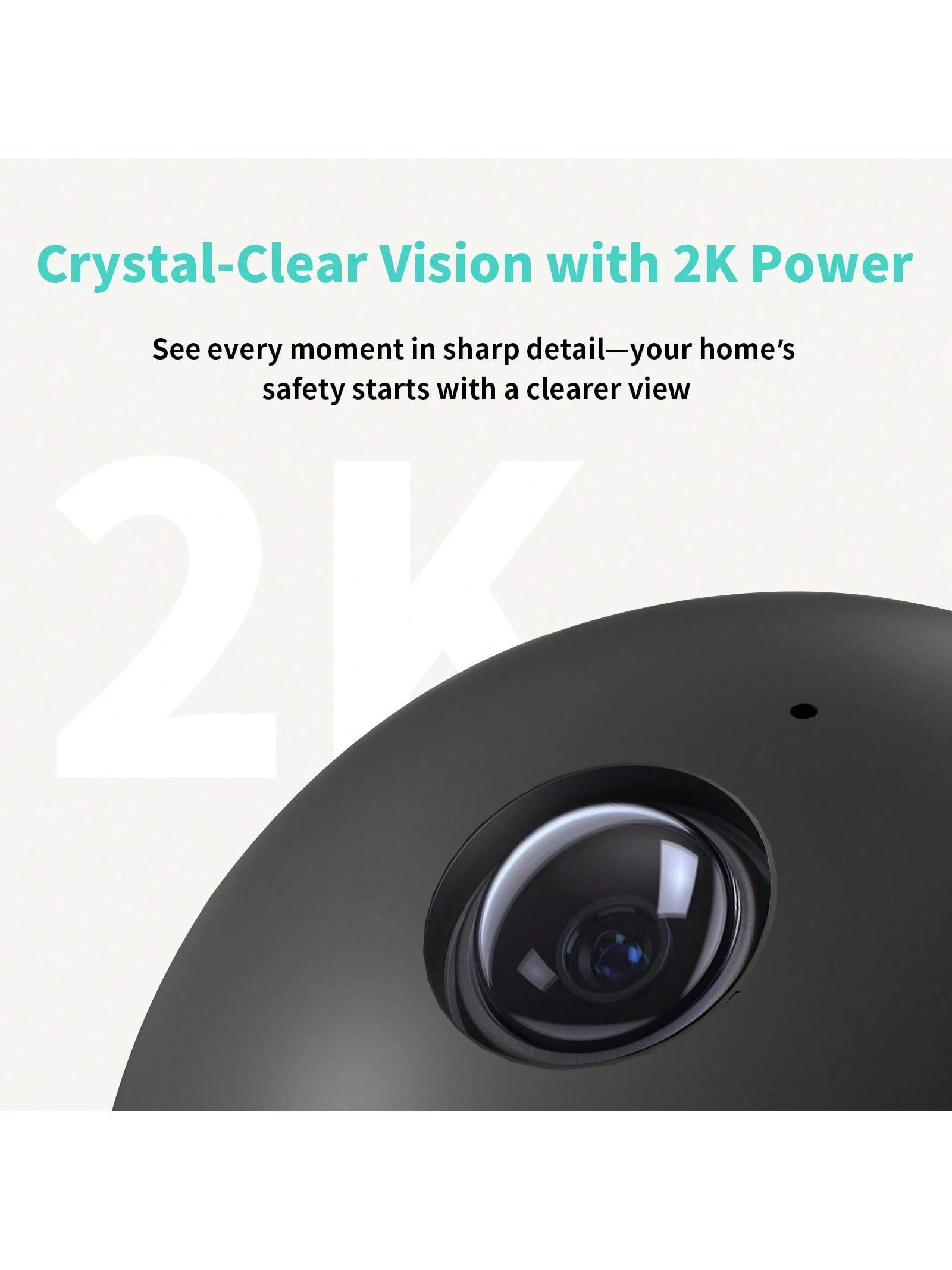 كاميرا أمان بدقة 4 ميجابكسل كاملة HD مع رؤية ليلية...