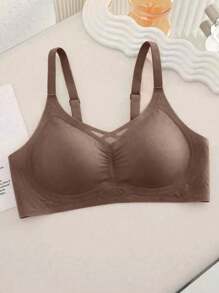 3pcs Seamless Underwire Bras For Large Bust, Lift And Enhance Cleavage, Lightweight And Comfortable, Soft Support Without Rims