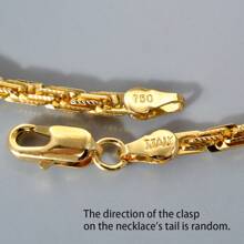 Luxury Italian 750 14k Gold Plated Copper Chain Necklace For Women