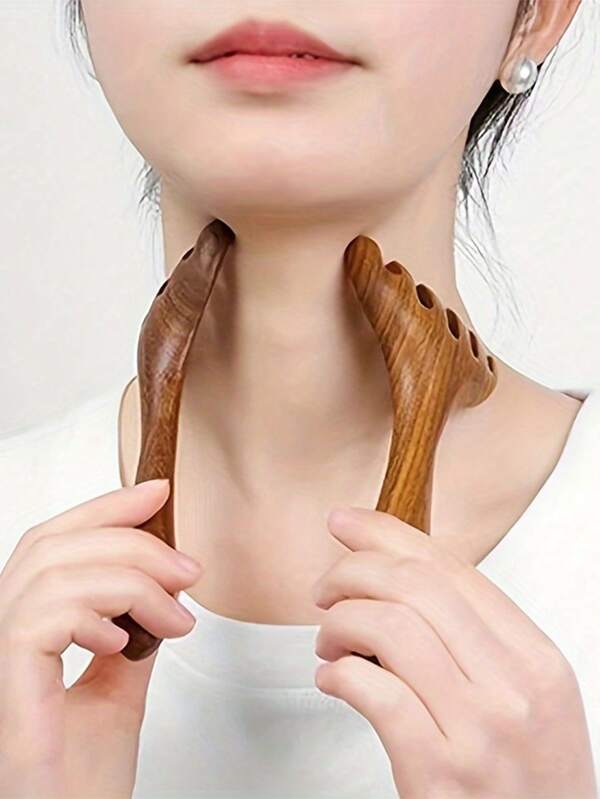 Natural Wooden Massage Comb, Six Claw Head Acupoint Massage, Scraping Tool, Neck Lifting, Scraping Face Massager