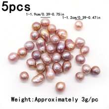 5pcs/Pack Natural Freshwater Baroque Square, Round, Asymmetrical Shape Loose Beads, Suitable For Clothing Or Home Decor DIY Bracelets, Necklaces, Earrings, Handmade Crafts, Gifts For Girlfriend, Mother