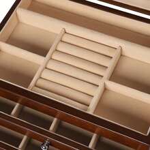 4 Schicht Schmuckkasten Holz Schmuckschatulle, 30x20x20.6cm Schmuckaufbewahrung Schmuck Vitrine Für Ringe, Ohrringe, Armbänder, Halsketten, Geschenk