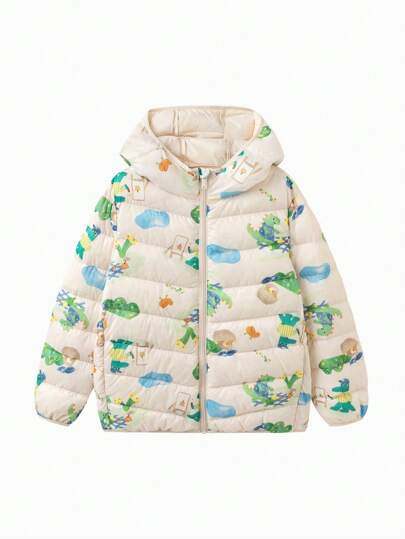 Balabala Kids Lightweight Down Jacket Fall/Winter – Hooded Water & Oil Resistant Family Style