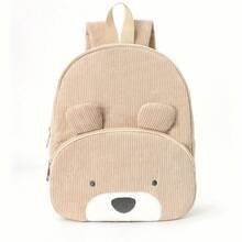 1pc Customized Name Embroidered Bag, Kids Personalized Teddy Bear Backpack, Diaper Bag/Baby Bag, Preschool Backpack, Corduroy Backpack With Child's Name Letter, Personalized Daycare Backpack, School Bag, Back To School Gift,Ita Bag - Multicolor - View 11