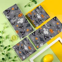 2/4 Pcs Set, Dish Towels, Pumpkin Face Print Microfiber Modern Absorbent Cloth, Halloween, Cooking And Baking Tea Towels, Printed Dish Cloths, Cleaning Towels, Hand Towels, Super Soft And Highly Absorbent, Gift For Neighbors, Moms, Friends, Birthday, Halloween, Housewarming, Kitchen Decor, Household Essentials