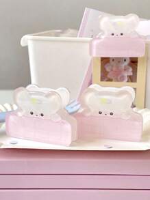 1 件果冻兔亚克力夹，可爱清新学生便签夹，回形针，适用于学校用品，返校