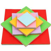 100 Bright Square Origami Sheets - Colorful Handmade Paper For Artistic Creation, Perfect For Paper Cranes And Decorative Design, With A Bright Multi-Color Option, Paper Art DIY Origami, Paper-Cutting, Handmade Colored Paper, Multiple Colors, Suitable For Handcrafting And Painting Cutting,For School Supplies,Back To School - Multicolor - View 6