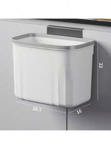 1 pieza Papelera montada en la pared, cubo de basura colgante para cocina o baño con tapa, cesto de residuos