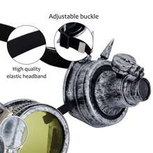 Lelinta Spiked Steampunk Goggles Welding Steampunk Glasses Halloween Costume Accessories For Men Women Cosplay Party - Màu Xám nhạt - Xem 8