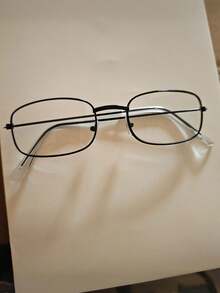 1 件女士小方形眼镜框，窄金边，超轻矩形眼镜 - 銀色 - 查看 5