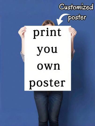 1/2Pcs Custom Photo Poster Printing - Easy Customization, High-Quality Prints On Photo Paper, Canvas, Peel-And-Stick Poster, Perfect For Weddings, Birthdays, Home Decor, Office, Party, Graduation, Anniversary