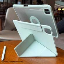 Magnetic Detachable IPad Protective Case, Suitable For 2020/2021/2022 IPad Pro 11 Inch, 3+Y Folding Design With Pencil Slot, Clear Acrylic Bottom Shell, Fits IPad 10th Gen, IPad Mini 7/6, And IPad 7/8/9 10.2 Inch, Multi-Angle Stand, Smart Sleep/Wake Function, Easy To Operate - Black - View 2