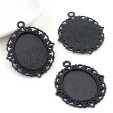 10pcs Fits 18x25mm Oval Cabochons Pendant Blank Base Setting Bezel Tray DIY Jewelry Making Accessories Findings For Necklace Earrings Bracelet - 18x25mm - View 9