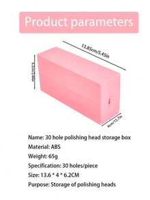 1pc 5.31-Inch ABS Material Nail Drill Bit Holder, Dust-Proof Display Storage Box, 30-Hole Nail Art Tool (Drill Bits Not Included)