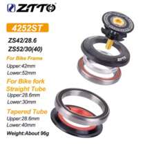 ZTTO 山地公路自行车内置无螺纹耳机半集成 CNC 耳机 1 1/8 英寸 - 1 1/2 英寸密封轴承直锥形叉 - 黑色 - 查看 17