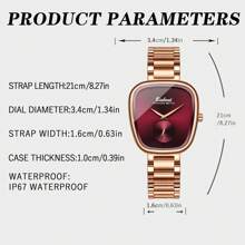 POEDAGAR Brand Women's Luxury Watch Waterproof Stainless Steel Oval Egg High Quality Women's Watch Elegant Women's Watch 50M Waterproof Imported Automatic Quartz Movement From Japan Long Life Battery Valentine's Gift Birthday Girl Mother Sisters Back To School Essentials - Multicolor - View 6