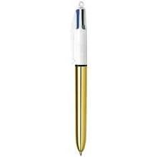 4 Color Shine Retractable Ballpoint Pen With LongLasting Ink And 1.0 Mm Medium Point 3Count In Assorted Ink - blackblueredandgreen - View 3