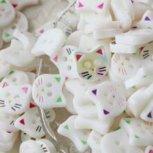 20/30/50 chiếc cúc nhỏ hình mèo hai mắt dễ thương dùng cho áo sơ mi, áo len cardigan, áo khoác, phụ kiện may vá trang trí thủ công DIY - Nhiều màu - Xem 3