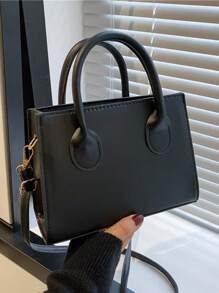 Bolso cuadrado de doble asa, ligero y de estilo casual para negocios, perfecto para adolescentes, mujeres, estudiantes universitarios, principiantes y trabajadores de cuello blanco, ideal para la oficina, la universidad, el trabajo, los traslados, el aire libre, los viajes y las salidas