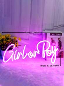 Colorful Decorative Neon Lights, Adjustable Brightness, LED Signs, Battery-Operated, Portable And Easy To Use. Available In Phrases Such As "Merry Christmas", "Love", "Happy Birthday", "Let's Party", "Marry Me", "Oh Baby", "Girl Or Boy", "Cheers To Love", Etc. Suitable For Home Decoration, Bar Decoration, Festival Party Decoration, Confession Decoration,