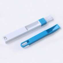 1PC Window Slot Cleaning Brush, Screen Window Cleaning Tool, Keyboard Slot Small Brush, Glass Belt Dustpan Gap Brush - 藍色 - 查看 5