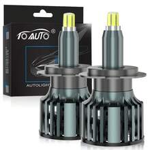 TOAUTO 2 件 H1 H7 LED 汽车大灯灯泡 H11 80W 28000LM 灯 HB3 9005 HB4 9006 Hir2 Turbo 双 LED 适用于投影式镜头汽车雾灯