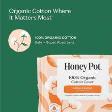 The Honey Pot Company - Sanitary Pads For Women - Non-Herbal Super W/Wings - Organic - Cotton Cover & Ultra-Absorbent Pulp Core - Feminine Care - FSA & HSA Eligible - 16 Ct - Non-Herbal Overnight Heavy Flow - 查看 3