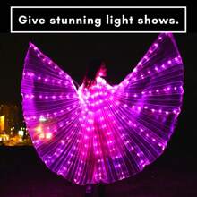 LED Light-Up Multicolor Wings And Cape (1 Piece) - Stage & Party Accessories With Colorful Glow - Multiple Colors Available - Battery-Powered - Ideal For Festivals, Weddings & Celebrations