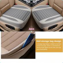 1pc/2pcs/3pcs Linen Car Seat Covers, Car Seat Cushion Protector, Detailed Installation Video, Comfortable Breathable Stylish Durable All-Season Fit For Cars, SUVs, Trucks - one-size - View 21