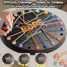 Rope Untangling Puzzle Game, Interactive Family Sensory Toy, Portable Stress ReliefBrain Teaser For Kids & Adults (Black) Perfect Birthday Gift, Holiday Gift, Christmas Gift - Black - View 4