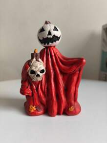 1 pièce Ornement Cape Fantôme de Citrouille de Tête Rétro d'Halloween, Décorations d'Automne pour Ambiance Mystique, Ameublement de Maison, Décorations de Chambre à Coucher, Cadeaux de Style Décoratif d'Halloween