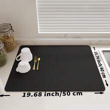 1 件纯色滴干垫，防滑吸水耐磨咖啡机垫，柔软硅藻土排水垫，排水垫，咖啡垫，酒吧餐厅垫，宠物垫，餐具垫，浴室垫，餐桌装饰台面垫，家庭厨房用品