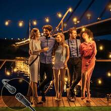 100FT S14 Solar Outdoor String Lights ,IP44 Waterproof,Solar And USB Dual Charging,Patio Lights With Unbreakable Dimmable Vintage Edison Bulbs, S14 E12 Socket And Windproof String Lights, Connectable Hanging Lights, Suitable For Backyard, Garden, Cafe, Party, Wedding, Holiday Decoration,Halloween - Màu trắng ấm áp - Xem 8