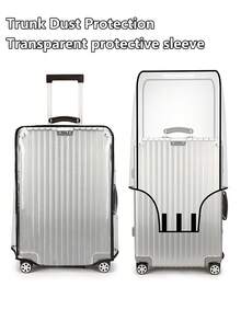 1件PVC行李箱防尘罩透明箱套拉杆箱耐磨防刮保护套行李箱防水罩行李箱防尘罩，加厚行李箱防尘罩耐磨防刮防水适用于拉杆箱皮套行李箱 - 無色 - 查看 1