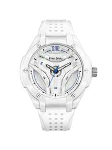 Fido Dido Reloj de cuarzo marca FidoDido - Correa de silicona resistente al agua 50M, movimiento de cuarzo japonés, esfera grande de 50mm, diseño deportivo, de moda, casual y clásico, perfecto como regalo para hombres y estudiantes - mirar - Ver 10