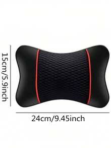 Universal Car Headrests PU Leather Mesh Breathable Neck Pillows, Soft Comfortable Seat Rest Cushions, Auto Interior Accessories Decorations, Car Pillow - one-size - View 3