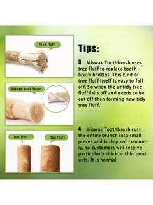 Miswak Sticks Toothbrush - Vacuum Sealed Natural Flavor From Original Authentic Arabic Plants- For Healthy Gums, Teeth, And Fresher Breath