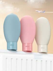 3件套旅行套装，可挤压设计，便携，防漏，可重复使用，可再填充化妆品容器，用于洗漱用品，洗发水，沐浴露和乳液，旅行必需品（附赠免费Biaoqian卡）学校用品假期露营假期必需品度假配件迷你返校用品