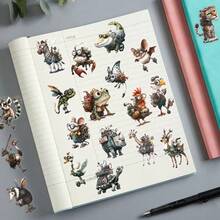 SCXXBSW 50pcs Punk Style Mechanical Animal Stickers DIY Decorative Luggage Guitar Notebook Creative Fun Cartoon Waterproof Stickers - Multicolor - View 4