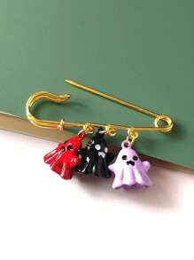 1pc Halloween Cartoon Ghost Brooch, Pin Brooch, Suitable For Daily Wear And Holiday Parties Office Accessories Shirts Jacket Jewelry Clothes Pin Funny Cute Teacher Gifts Costume Accessories Bag Charms