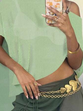 女士宽松针织蝙蝠袖斗篷上衣，度假风格