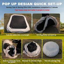 Tenda a scomparsa trasparente, tenda da campeggio impermeabile a cupola, gazebo a scomparsa, tenda a cupola a forma di bolla per esterni, per 4-6 persone, per ristoranti e campeggio. - Beige - Visualizzare 10