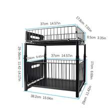 Pull-Out Storage Rack For Under The Sink - No Drilling Required / Space-Saving - Ideal For Storing Snacks, Condiments And Household Items - 黑色 - 查看 11