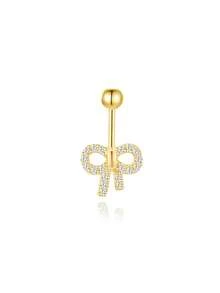 1pc 925 Sterling Silver Flat Back Studs Gold Cartilage Earring Flower Butterfly CZ Stud Earrings Flat Back Cartilage Conch Helix Piercing Jewelry For Women - Gold - View 15