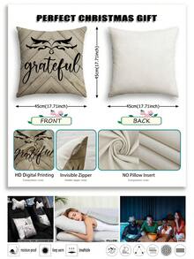 4pcs Linen Blended Thanksgiving Decorations - Turkey, Pumpkin, Leaves, Hypoallergenic Polyester Material, Hidden Zipper, No Filling, Suitable For Home Decor, Room Decor, Living Room, Throw Pillow Covers, Cushion Covers, Sofa Decorative Pillows, Decorative Sofa Cushions, Home Decor, Pillow Covers, Soft Pads.